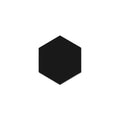 Allegory Hexagon Black 17.5cm x 20cm Wall and Floor Tile