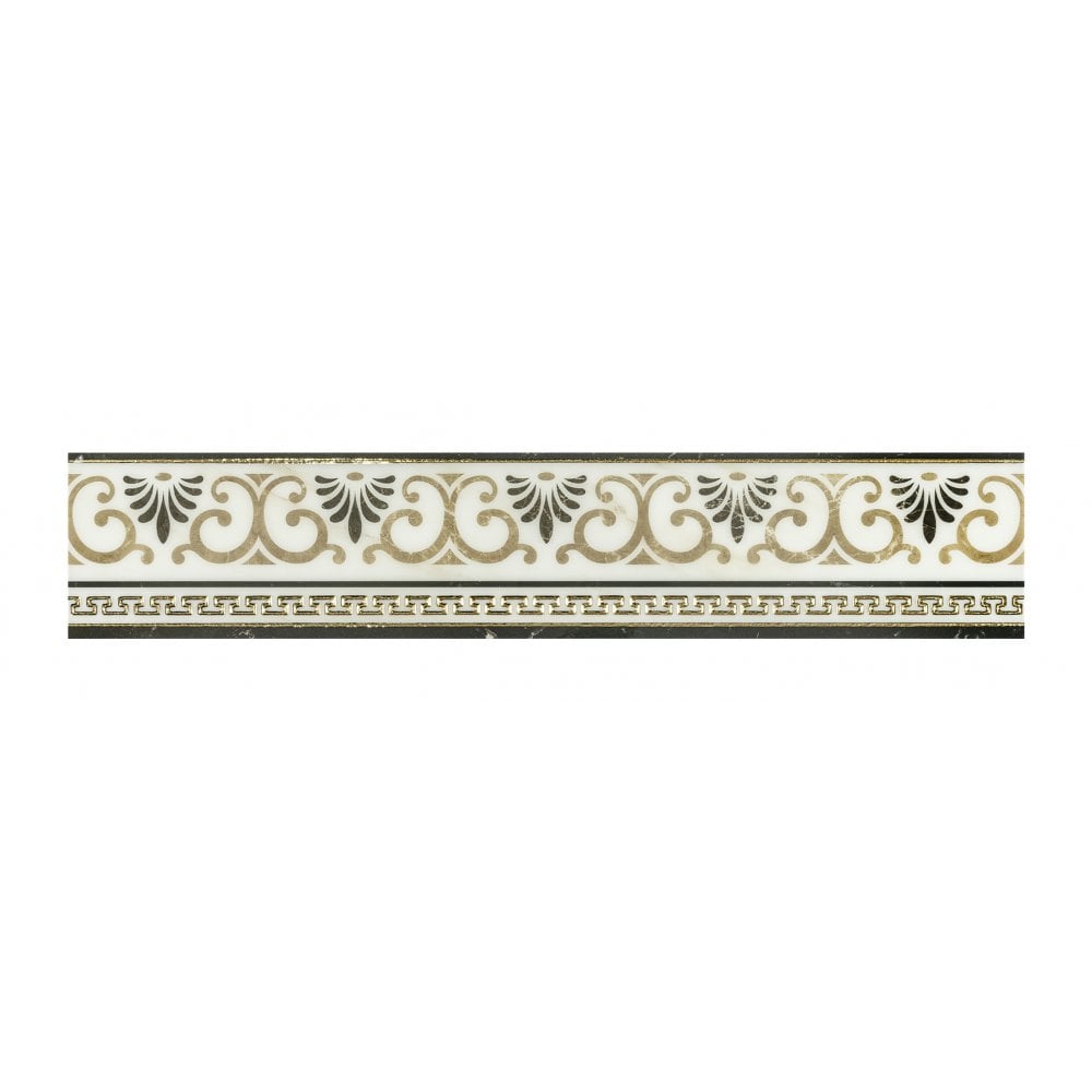Arianna Gold Border 12cm x 60cm Wall & Floor Tile