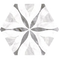 Bardiglio Flower Hexagon 17.5cm x 20cm Wall & Floor Tile