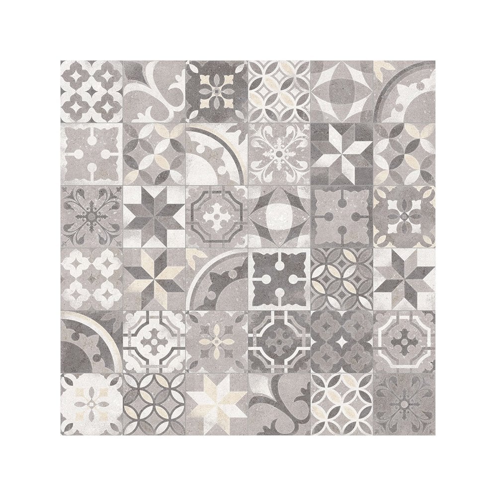 Berkane Multicolour 20cm x 20cm Wall & Floor Tile