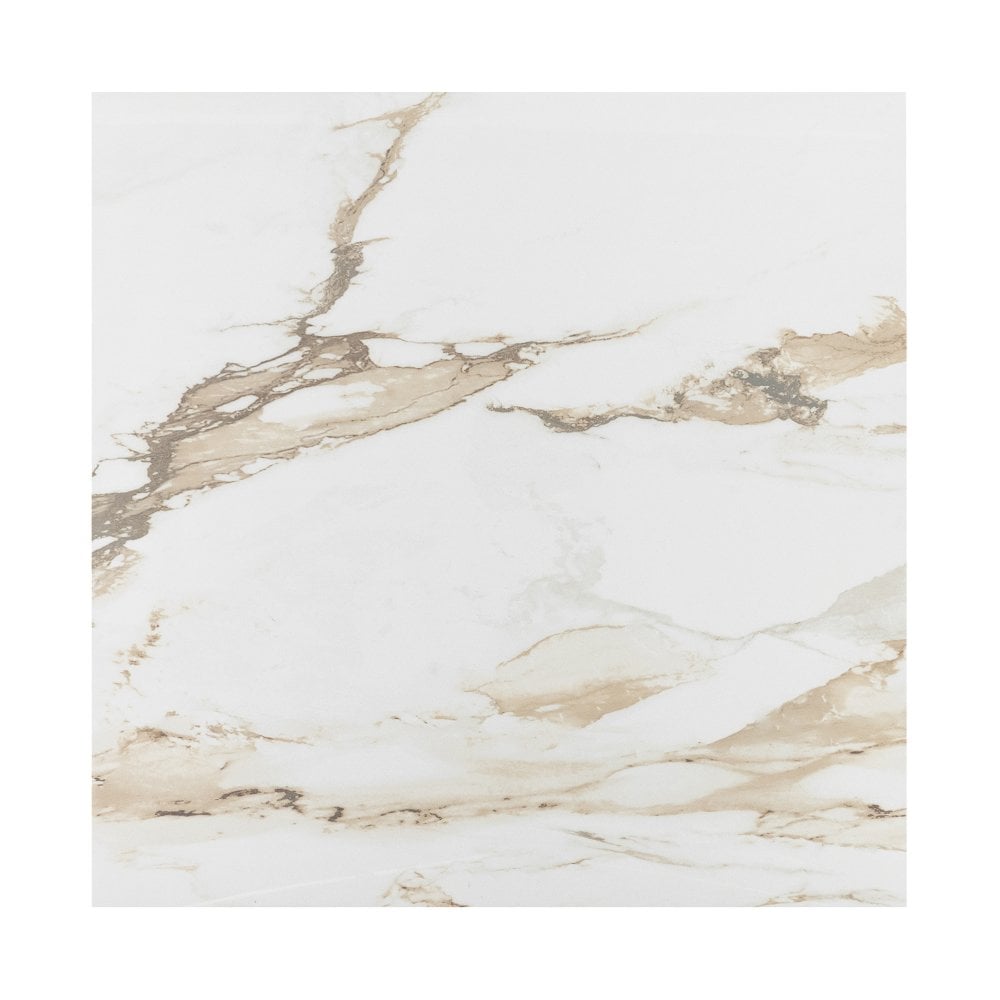 Capel Gold Polished 120cm x 120cm Marble Effect Tiles