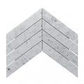 Carrara Honed & Polished Marble 26.2cm x 43.1cm Chevron Mosaic Tile