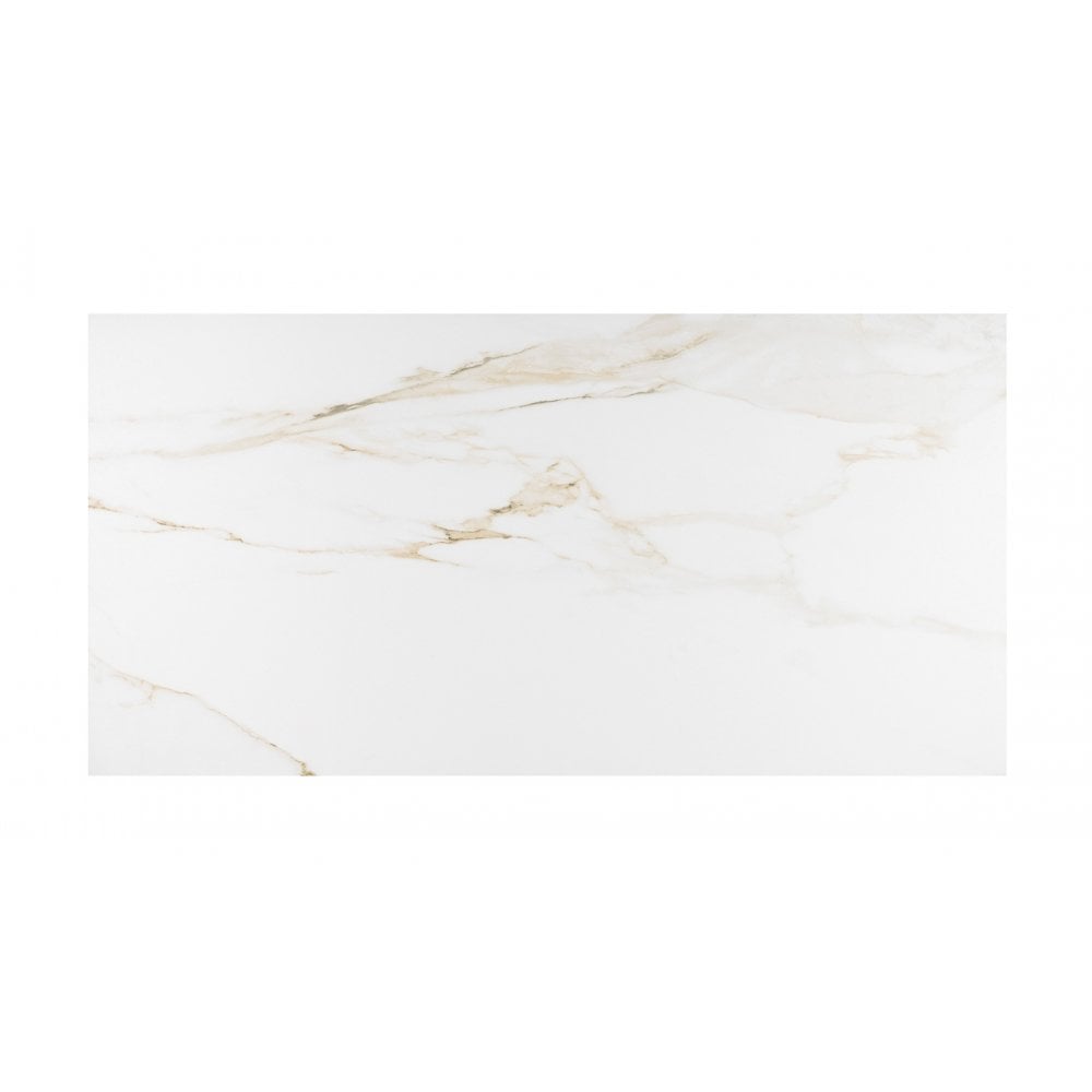 Carrera Gold Marble Effect Rectified Large Matt Porcelain 60cm x 120cm Floor Tile