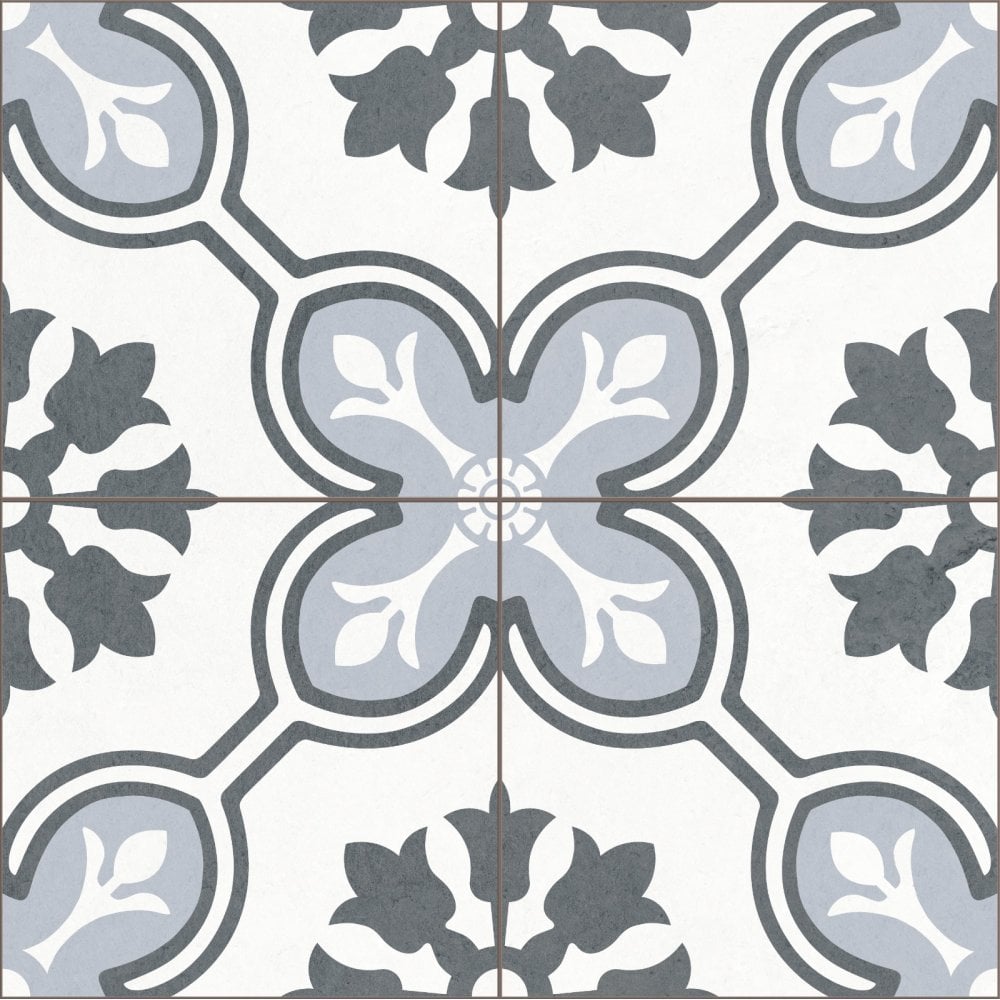 Chateau Blue 45cm x 45cm Wall & Floor Tile