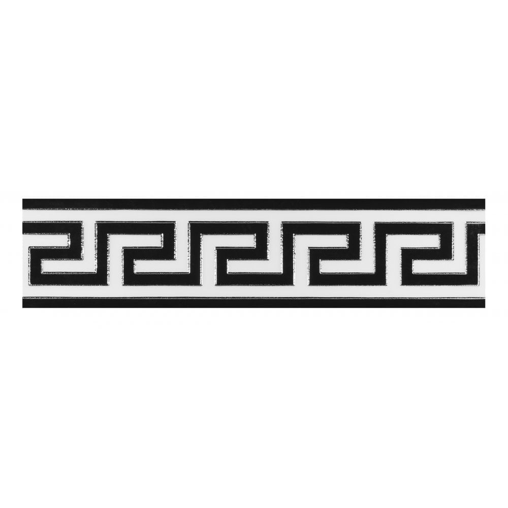 Crystal Greek Key Border 15cm x 60cm Wall & Floor Tile