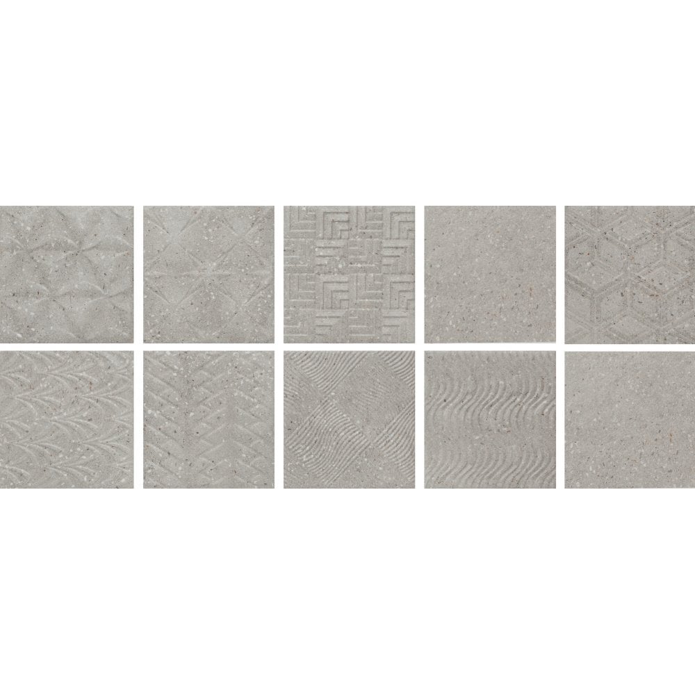 Dipsy Asphalt Fume 15cm x 15cm Wall Tile
