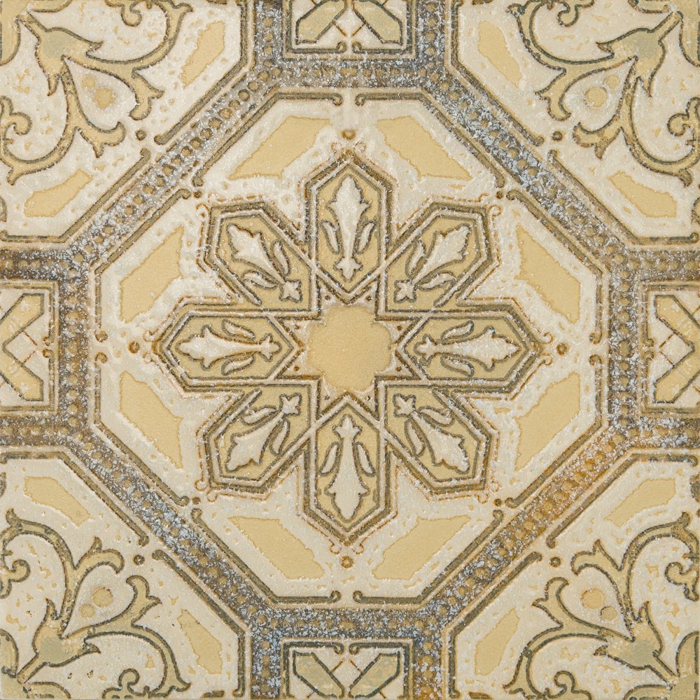 Elisabeth Lemon Gold 20.4cm x 20.4cm Wall & Floor Tile