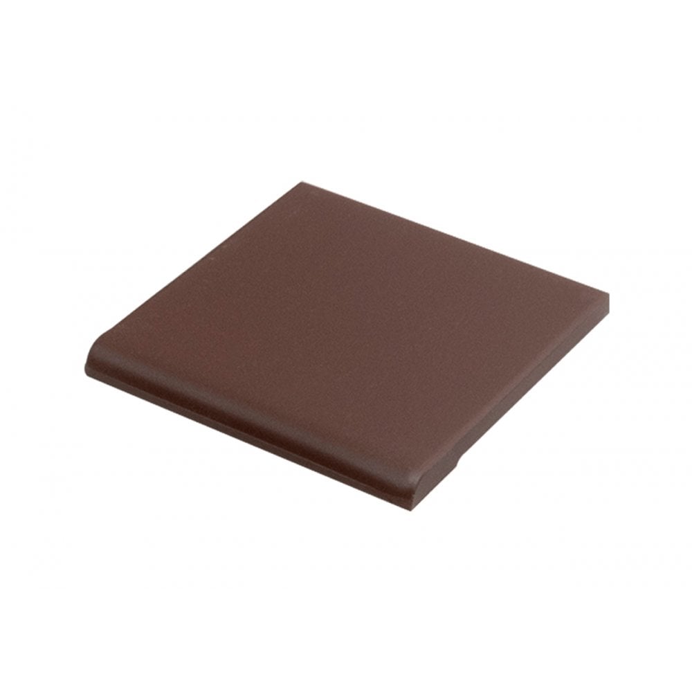 Fireplace Red Bull Nose Quarry 9.6cm x 9.6cm Floor Tile
