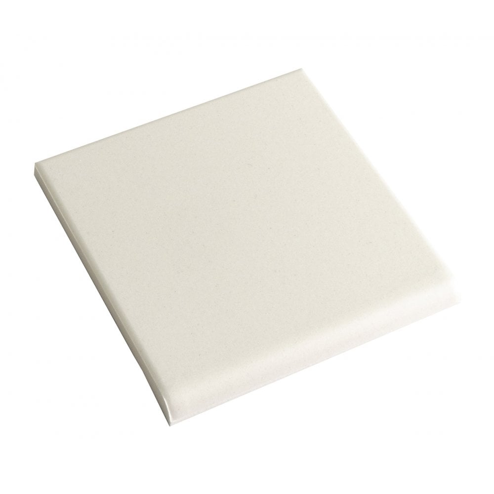 Fireplace White Bull Nose Quarry 9.6cm x 9.6cm Floor Tile