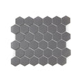 Full Body Hexagon Matt Dark Grey Mosaic (5.1cm x 5.1cm) 32.5cm x 28.1cm Wall & Floor Tile