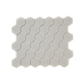 Full Body Hexagon Matt Light Grey Mosaic (5.1cm x 5.1cm) 32.5cm x 28.1cm Wall & Floor Tile