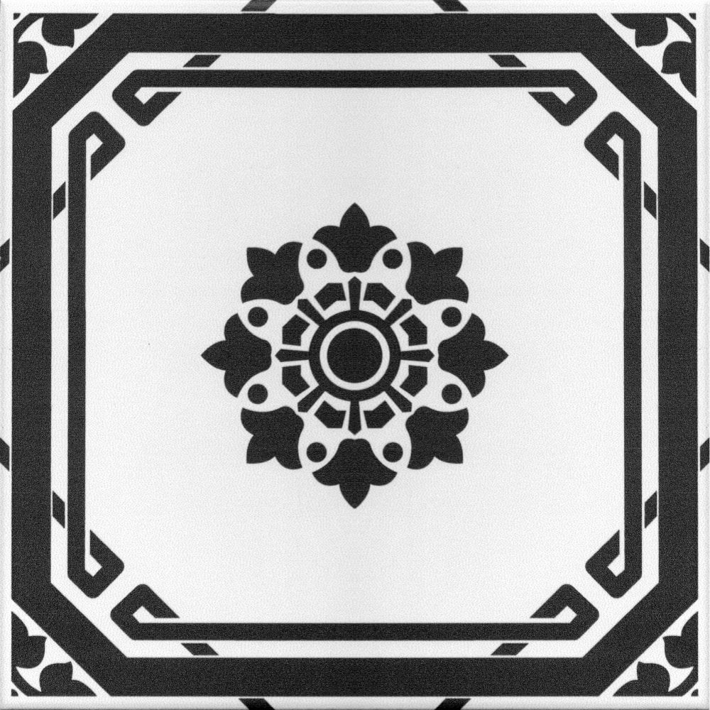 Hampshire Black 22.5cm x 22.5cm Wall & Floor Tile