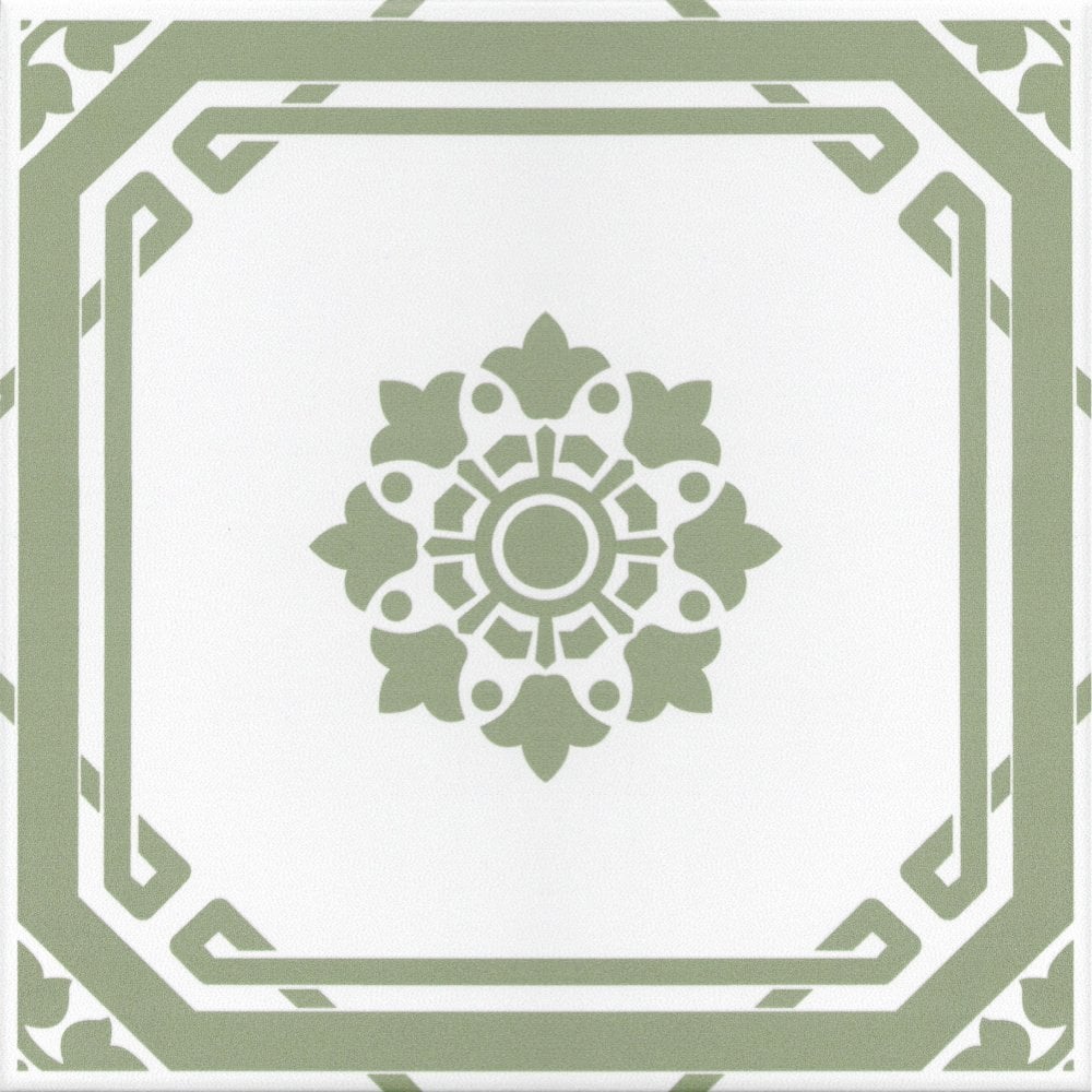 Hampshire Tavern Green 22.5cm x 22.5cm Wall & Floor Tile