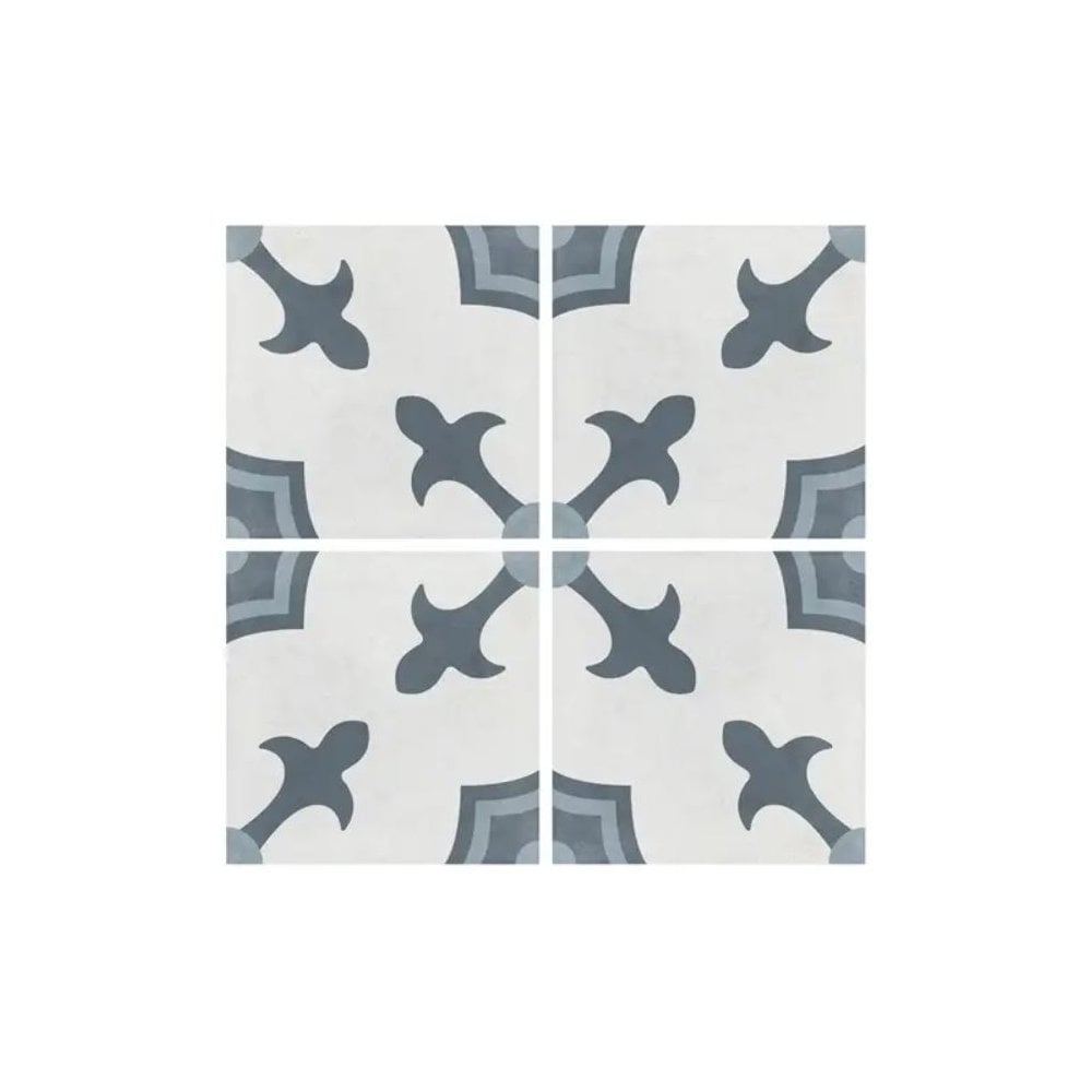 Havana White Herald 22.5cm x 22.5cm Wall & Floor Tile