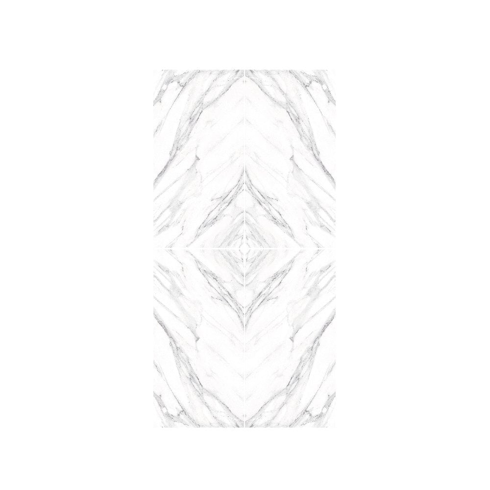 Havana White Marble Bookmatch 4 tile set Wall & Floor Tile