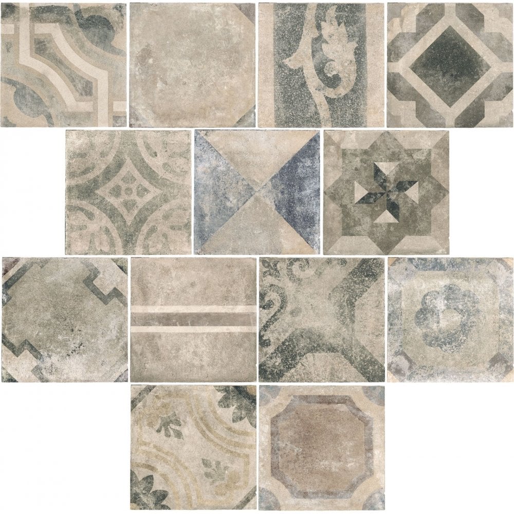 Heritage Sable Deco 33.3cm x 33.3cm Wall & Floor Tile