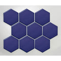 Hexagon Oxford Blue Matt Mosaic (9.5cm x 9.5cm) 29.5cm x 25.6cm Wall & Floor Tile