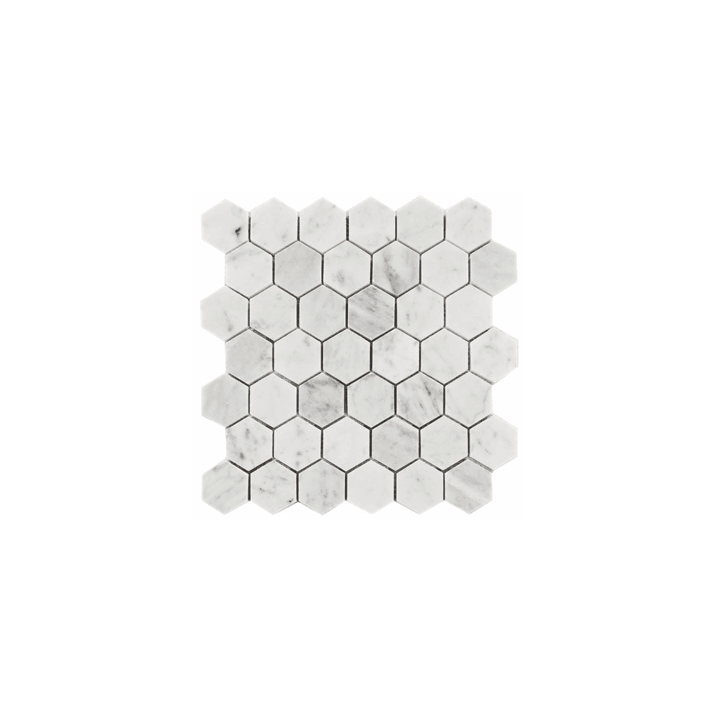 Hexagon Staturio Matt (5.1cm x 5.1cm) 30cm x 28cm Mosaic Tile