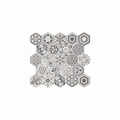 Hexatile Harmony B & W 17.5cm x 20cm Floor Tile