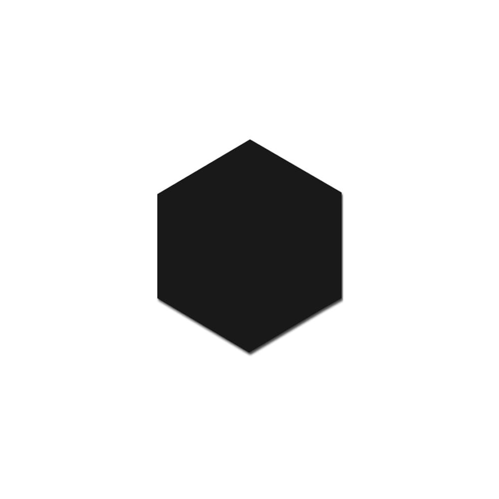 Hexatile Matt Black 17.5cm x 20cm Wall and Floor Tile