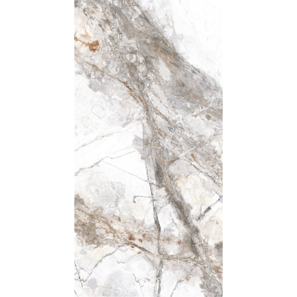 Invisible Marble Gloss Porcelain 60cm x 120cm Wall & Floor Tile