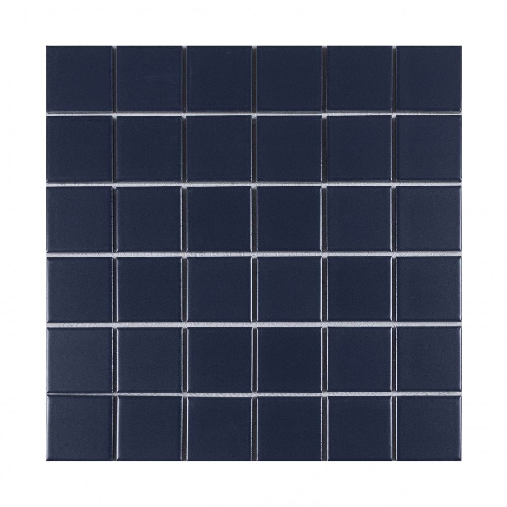 La Maison Denim Blue 30.6cm x 30.6cm (4.8cm x 4.8cm) Square Mosaic Tile