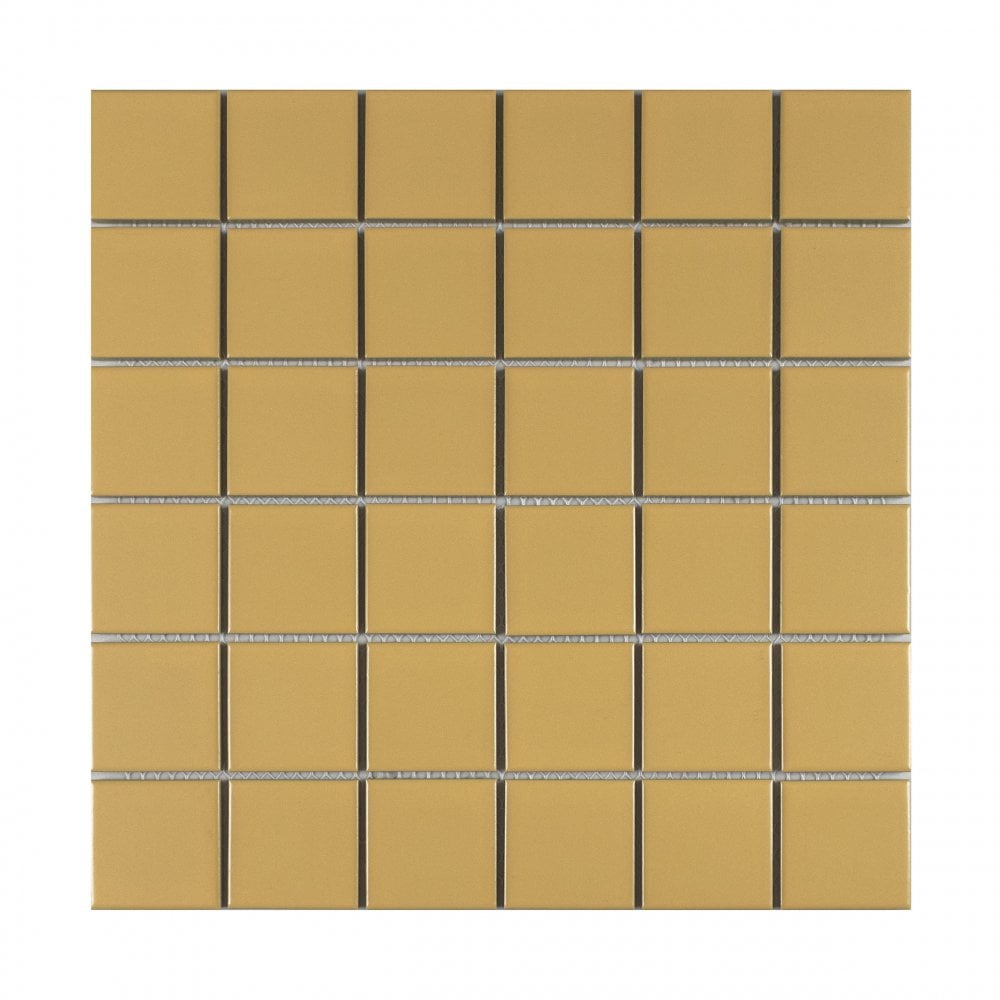 La Maison Golden Honey 30.6cm x 30.6cm (4.8cm x 4.8cm) Square Mosaic Tile