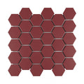 La Maison Strawberry Red 27.2cm x 28.2cm (5.1cm x 5.9cm) Hexagon Mosaic Tile