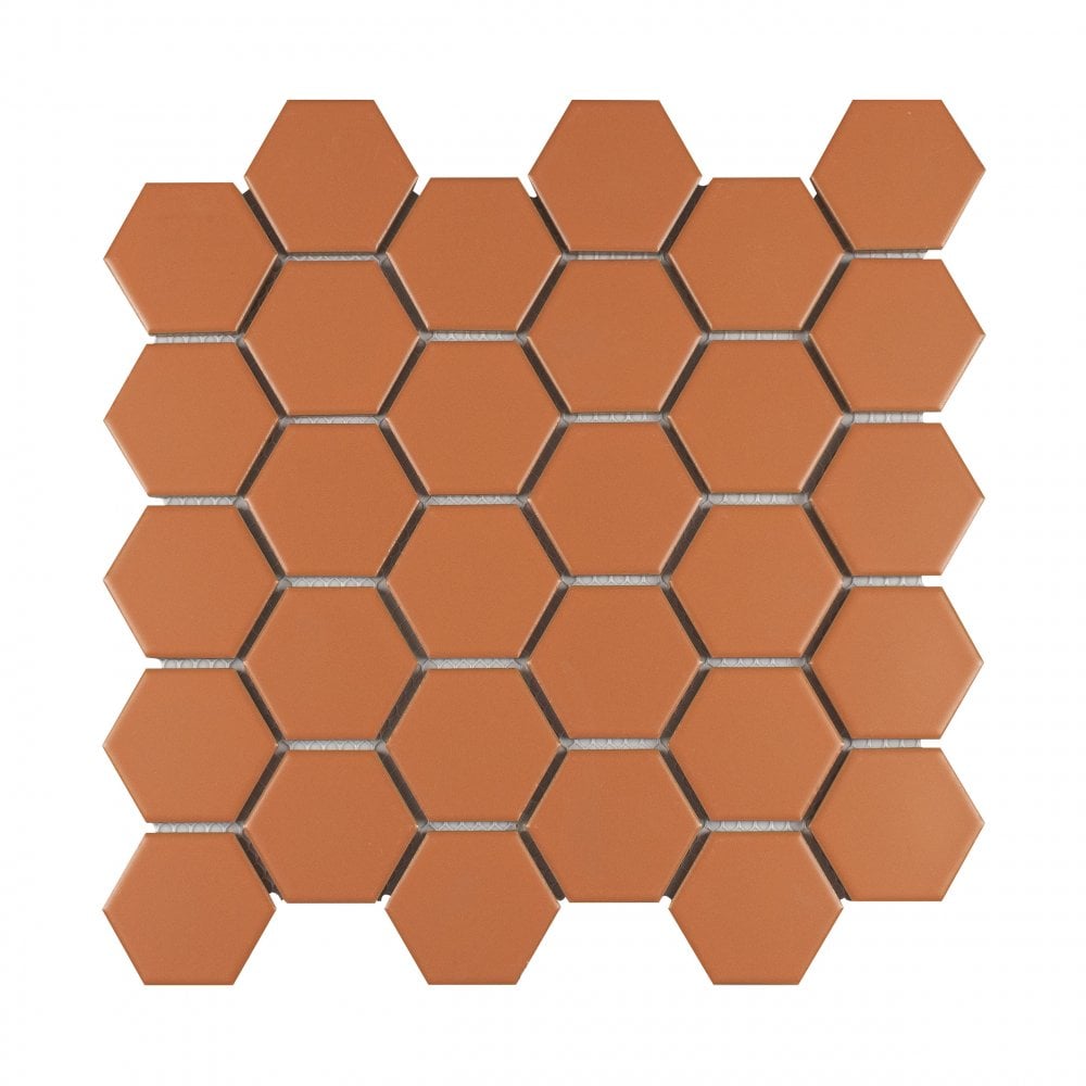 La Maison Tangerine 27.2cm x 28.2cm (5.1cm x 5.9cm) Hexagon Mosaic Tile