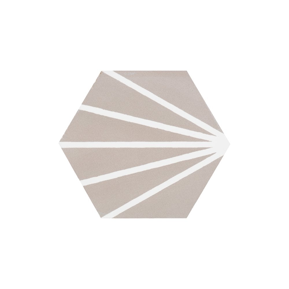 Lily Hex Hexagon Clay 22.8cm x 19.8cm Wall & Floor Tile