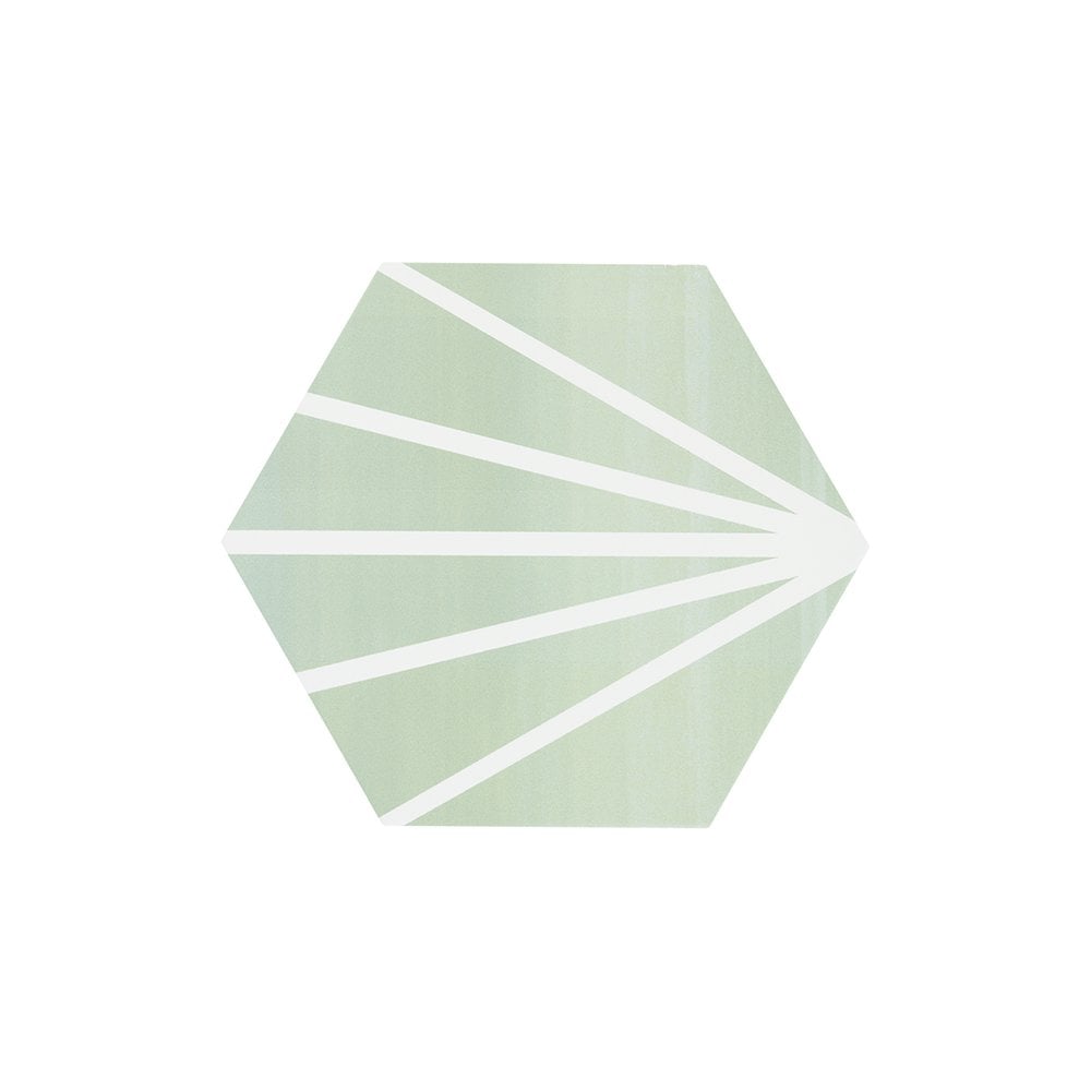 Lily Hex Hexagon Eden 22.8cm x 19.8cm Wall & Floor Tile