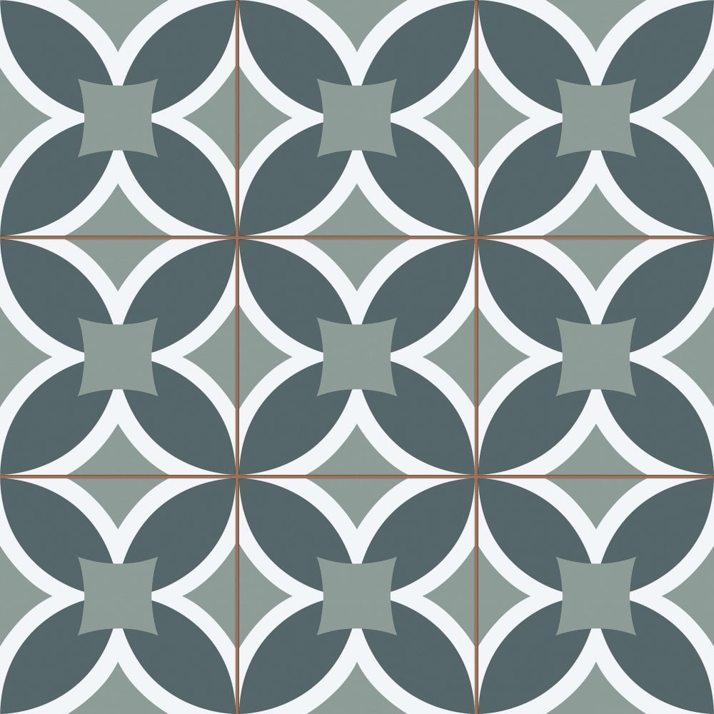 Lisbone British Green 45cm x 45cm Wall and Floor Tile