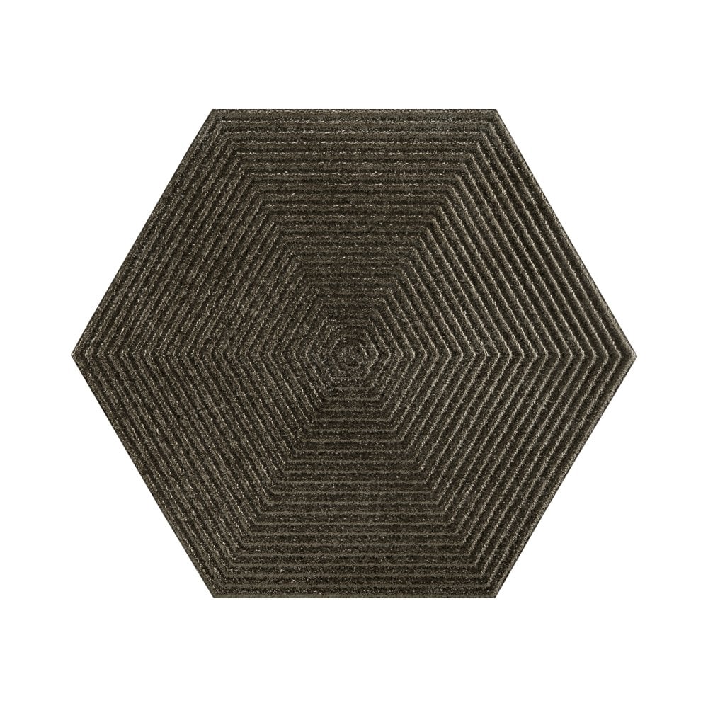 Love Hexagon Steel Grey 17.4cm x 17.4cm Wall & Floor Tile
