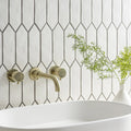 Stonehouse Studio Otsu Picket Mosaic Tile Sheet Gloss White 324 x 292mm