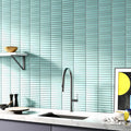 Stonehouse Studio Otsu Kit-Kat Mosaic Tile Sheet Gloss Light Teal 295 x 295mm