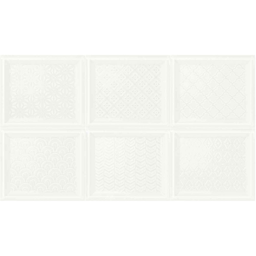 Madison Decor White 12cm x 14cm Wall Tile