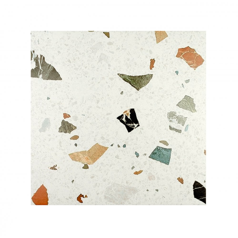 Mini Stracciatella Ivory Terrazzo Mix 20cm x 20cm Wall & Floor Tile