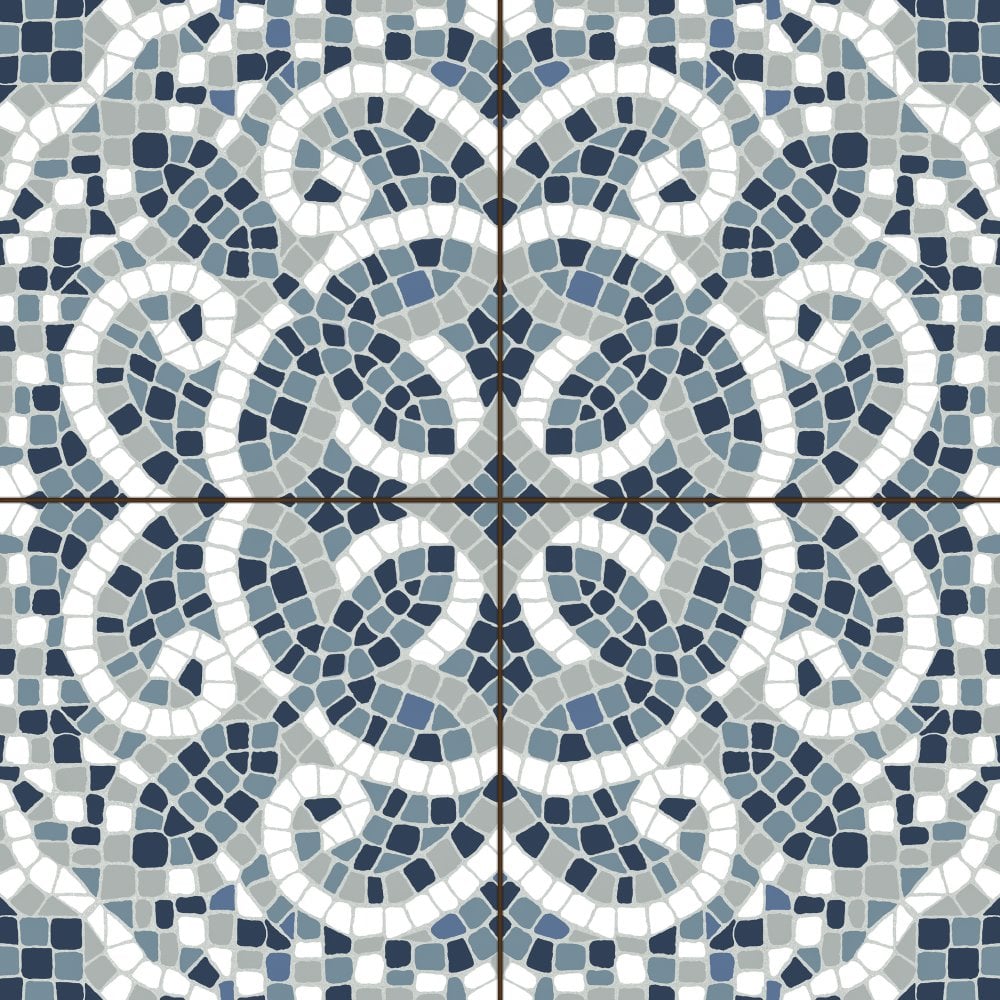 Mosaica Corfu Blue 45cm x 45cm Wall and Floor Tile