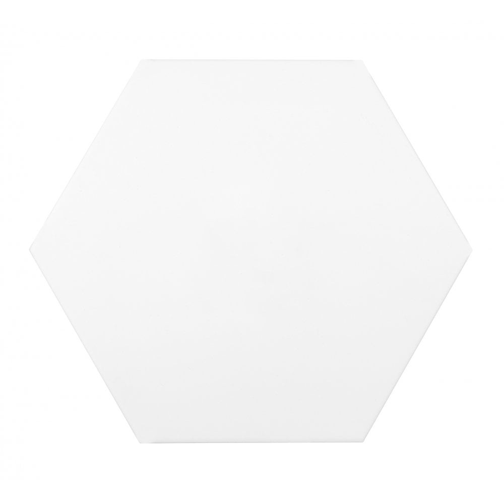 Naples Base Hexagon White 22.8cm x 19.8cm Wall & Floor Tile
