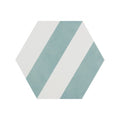 Naples Hexagon Aquamarine 22.8cm x 19.8cm Wall & Floor Tile