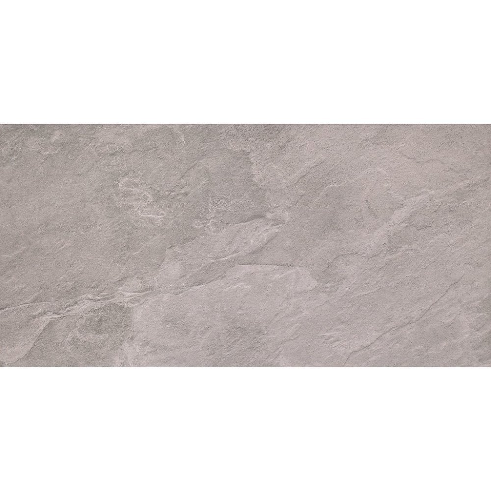 Noir Stone Effect Light Grey 29.7cm x 59.8cm Wall & Floor Tile