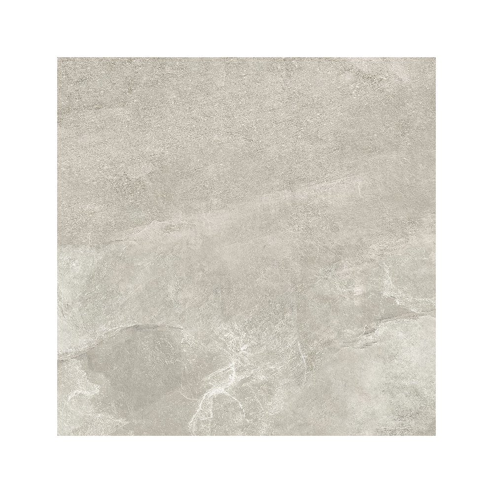 Noir Stone Effect Light Grey 59.8cm x 59.8cm Wall and Floor Tile