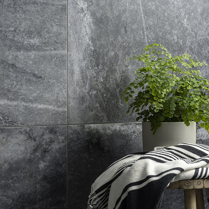 Stonehouse Studio Novus Grey Stone Effect Wall and Floor Tiles 600 x 600mm