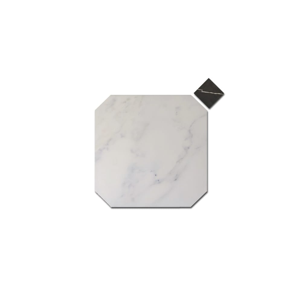 Octagon Marmol White 20cm x 20cm Tile
