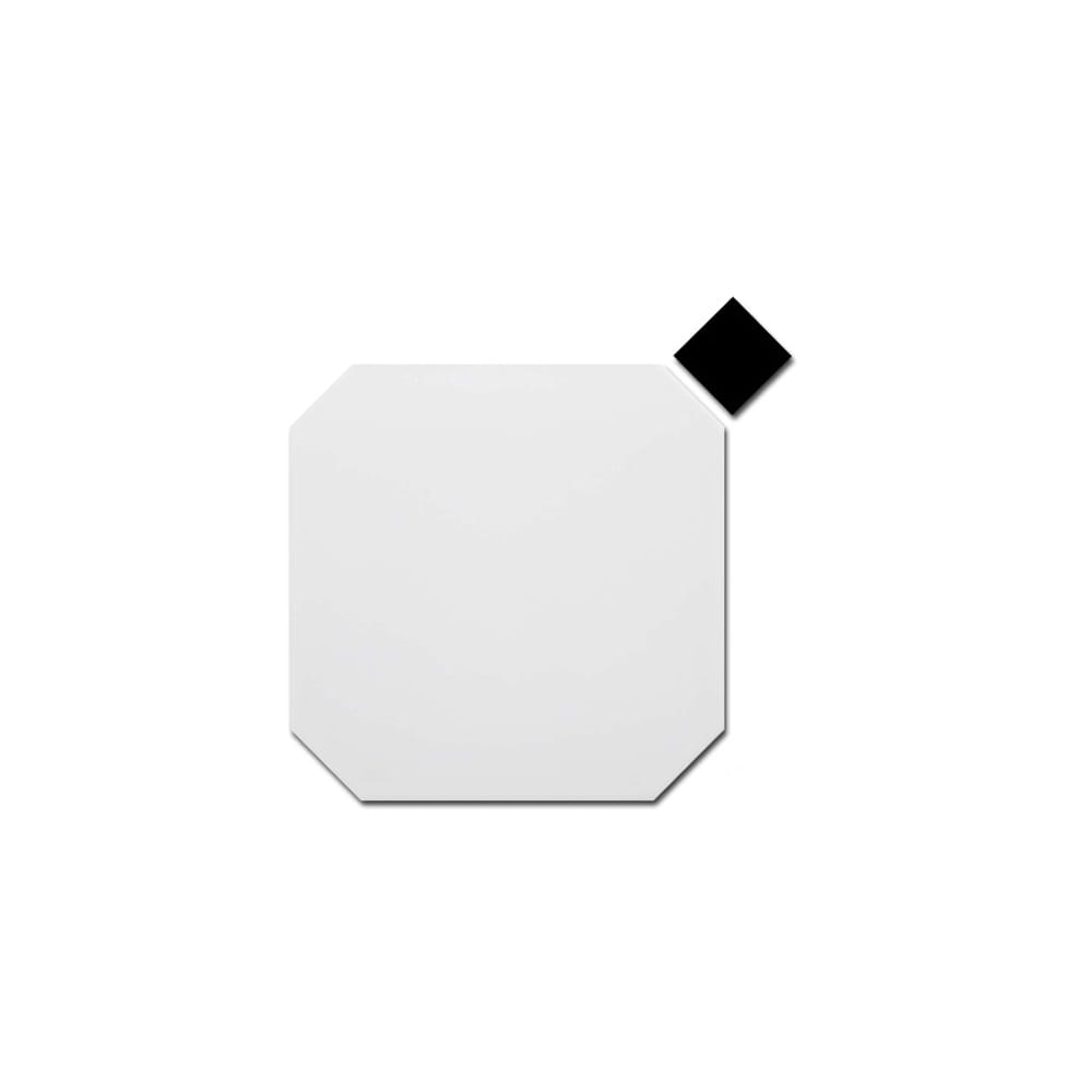 Octagon Matt White 20cm x 20cm Tile