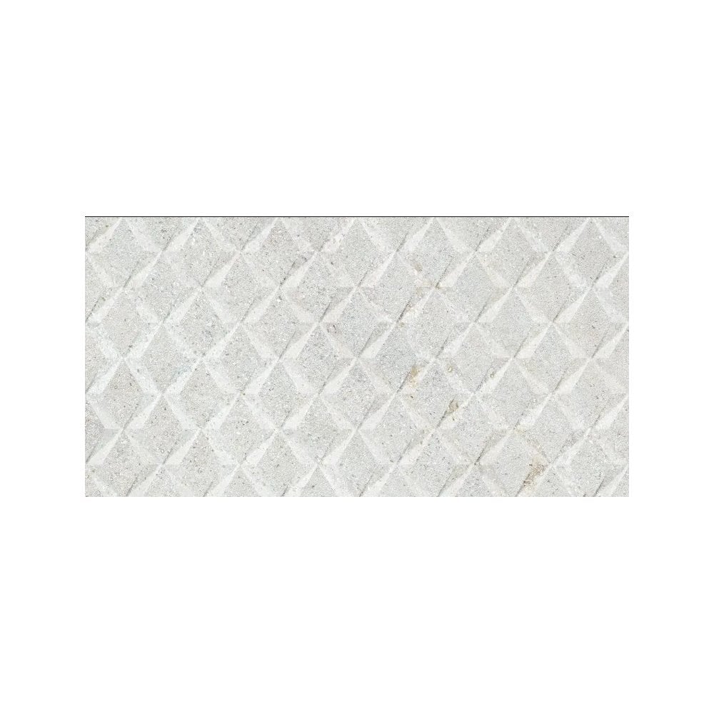 Omega Linen White Decor 31.6cm x 60.8cm Wall & Floor Tile