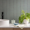 Stonehouse Studio Otsu Mini Kit-Kat Mosaic Tile Sheet Gloss Fjord Green 290 x 280mm