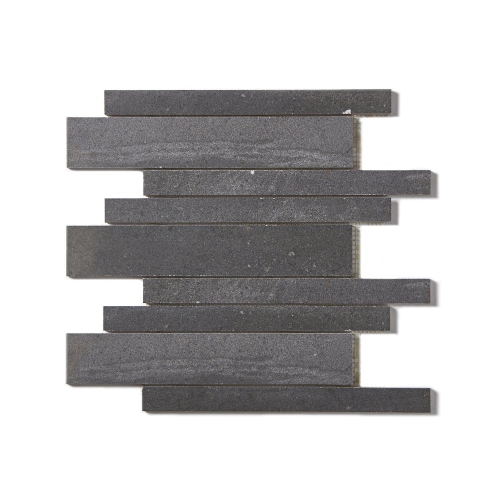 Paros Dark Grey Interlocking 29.5cm x 33.2cm Mosaic Tile