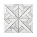Parquet Carrara & Thassos White 30.5cm x 30.5cm Mosaic Tile
