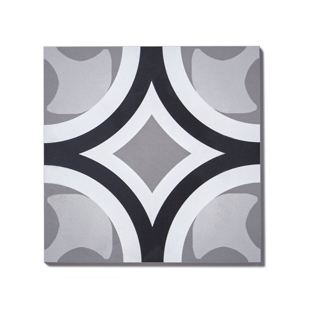 Patchwork B&W 01 20cm x 20cm Wall & Floor Tile